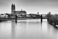 View over Cologne in the Evening, North Rhine-Westphalia, Germany-Steve Simon-Framed Photographic Print