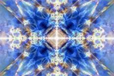 Blue Kaleidoscope Flower-Steve18-Art Print