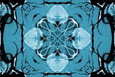 Blue Kaleidoscope Flower-Steve18-Art Print