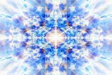 Blue Kaleidoscope Background-Steve18-Art Print