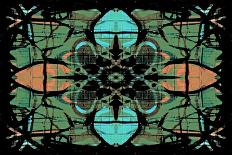 Blue Kaleidoscope Background-Steve18-Art Print