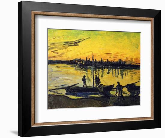 Stevedores in Arles-Vincent van Gogh-Framed Giclee Print