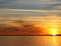 Pensacola Florida Sunset with Sailboat in Background-Steven D Sepulveda-Framed Premier Image Canvas