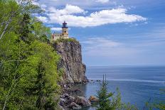 Split Rock Lighthouse, Lake Superior-Steven Gaertner-Framed Premier Image Canvas