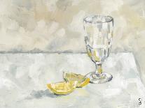 Glass and Two Lemon Segments-Steven Johnson-Art Print