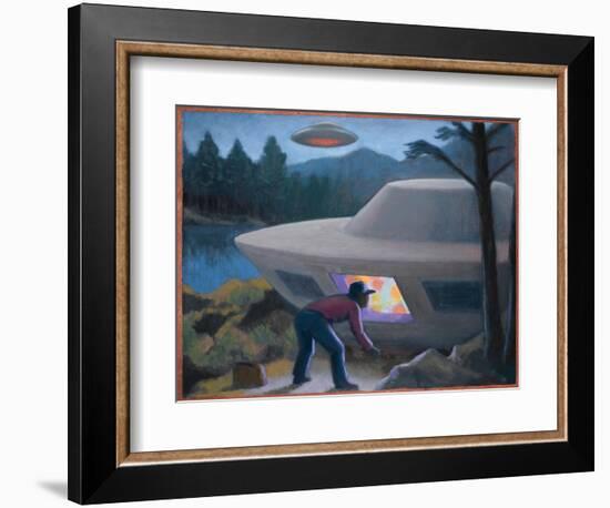 Steven Michalak Encounters a UFO at Falcon Lake, Canada-Michael Buhler-Framed Art Print