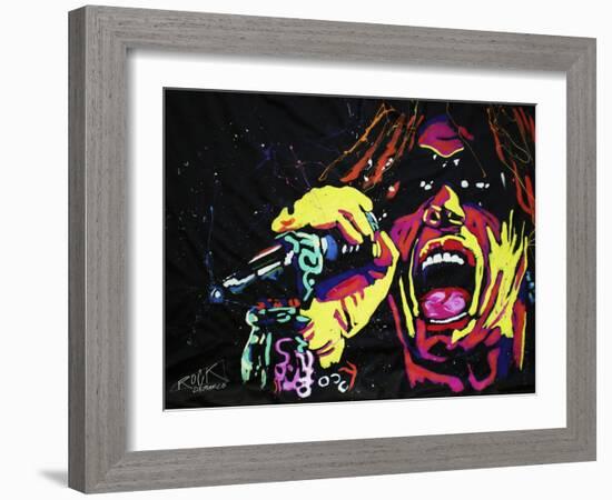 Steven Tyler 001-Rock Demarco-Framed Giclee Print