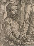 Andreas Vesalius Dissecting the Muscles of the Forearm of a Cadaver, 1543-Steven van Calcar-Mounted Giclee Print