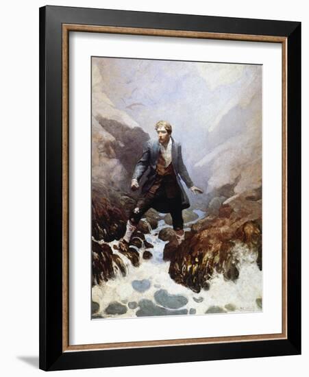 Stevenson: Kidnapped, 1913-Newell Convers Wyeth-Framed Giclee Print