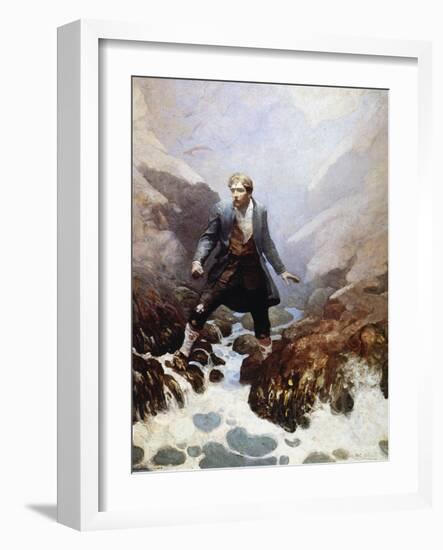 Stevenson: Kidnapped, 1913-Newell Convers Wyeth-Framed Giclee Print