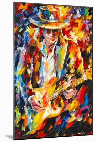 Stevie Ray Vaughan-Leonid Afremov-Mounted Art Print