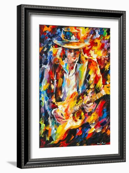 Stevie Ray Vaughan-Leonid Afremov-Framed Art Print