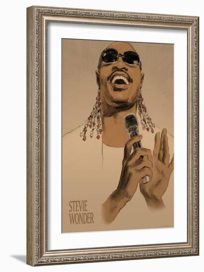 Stevie Wonder-Clifford Faust-Framed Art Print