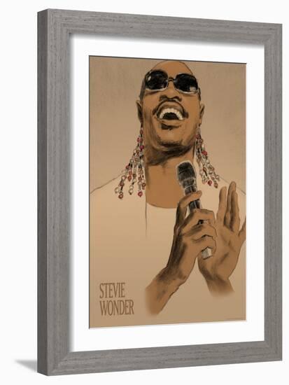 Stevie Wonder-Clifford Faust-Framed Art Print