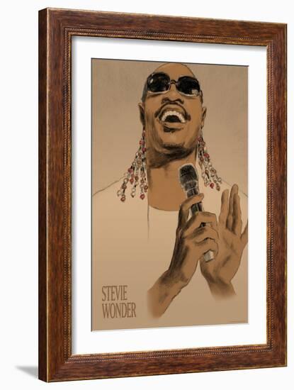 Stevie Wonder-Clifford Faust-Framed Art Print