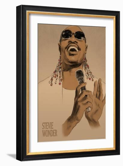 Stevie Wonder-Clifford Faust-Framed Art Print