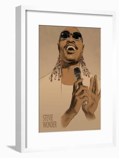 Stevie Wonder-Clifford Faust-Framed Art Print