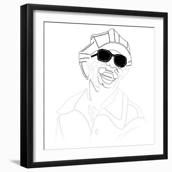 Stevie Wonder-Logan Huxley-Framed Art Print