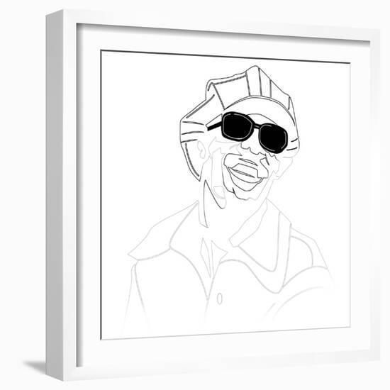 Stevie Wonder-Logan Huxley-Framed Art Print