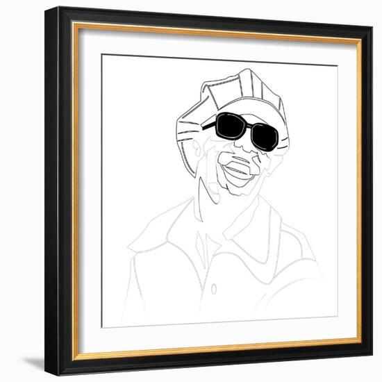 Stevie Wonder-Logan Huxley-Framed Art Print