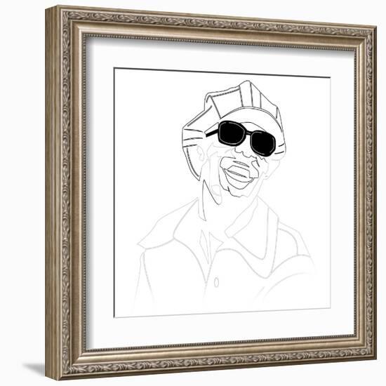 Stevie Wonder-Logan Huxley-Framed Art Print