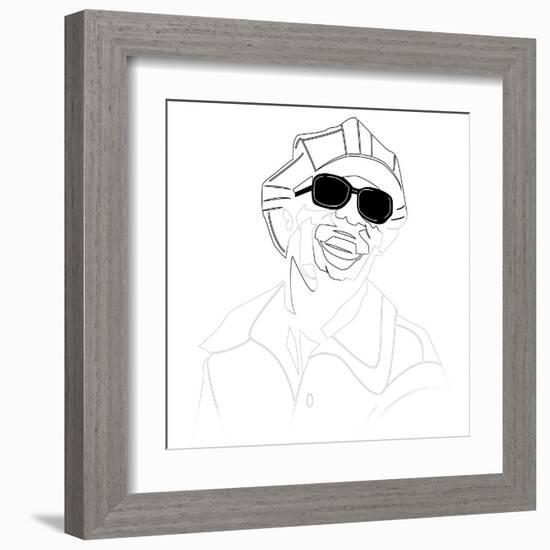 Stevie Wonder-Logan Huxley-Framed Art Print