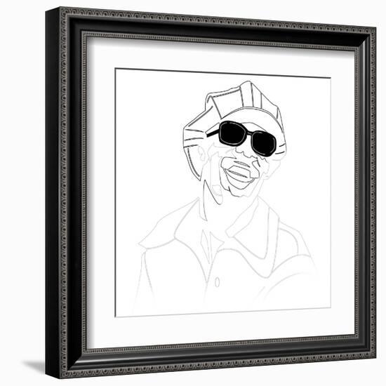 Stevie Wonder-Logan Huxley-Framed Art Print