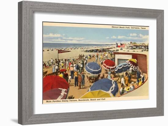 Stewart Beach Park, Galveston, Texas-null-Framed Art Print