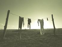 Clothes Hung Out to Dry at the Prairie Homestead-Stewart Cohen-Laminated Photographic Print