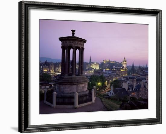 Stewart Monument and Princes Street, Edinburgh, Lothian, Scotland, United Kingdom-Roy Rainford-Framed Photographic Print