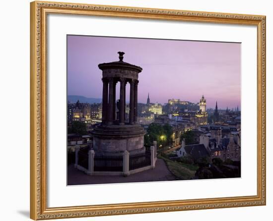 Stewart Monument and Princes Street, Edinburgh, Lothian, Scotland, United Kingdom-Roy Rainford-Framed Photographic Print