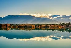 Mountain Range Reflections on the Peaceful Lake Ruataniwha at Twizel-Stewart Watson-Photographic Print