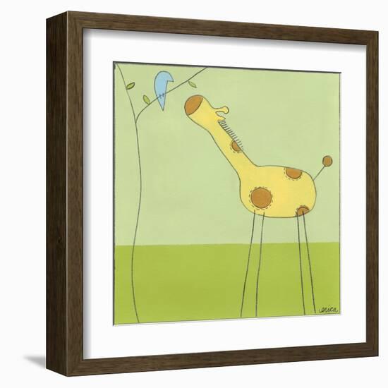 Stick-leg Giraffe II-June Erica Vess-Framed Art Print