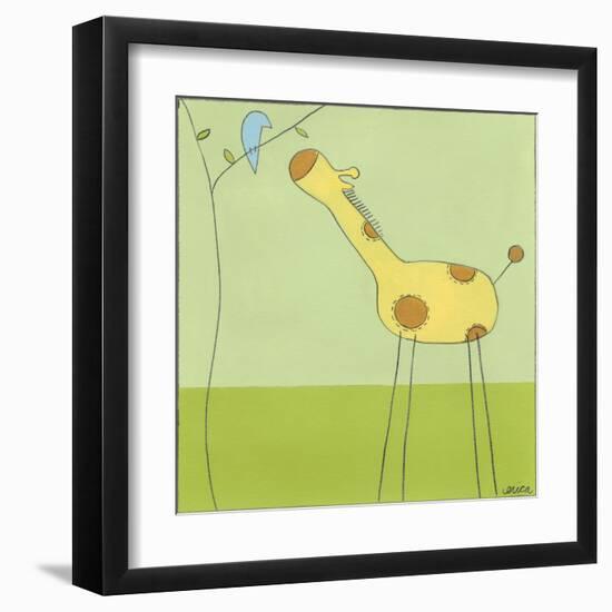 Stick-leg Giraffe II-June Erica Vess-Framed Art Print