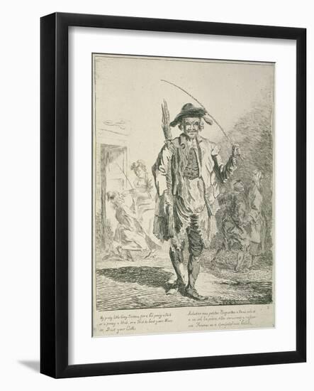 Stick Seller, Cries of London, 1760-Paul Sandby-Framed Giclee Print