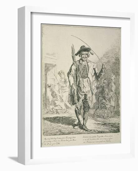 Stick Seller, Cries of London, 1760-Paul Sandby-Framed Giclee Print