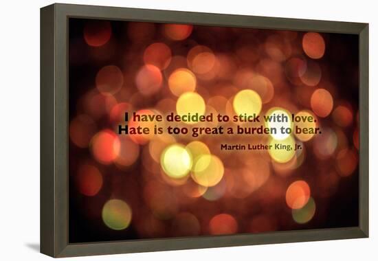 Stick With Love Martin Luther King Jr. Quote-null-Framed Stretched Canvas