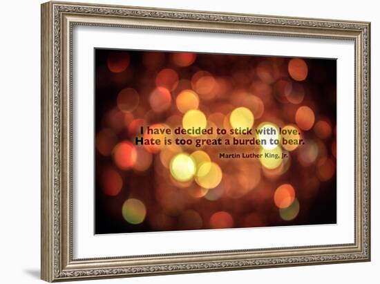 Stick With Love Martin Luther King Jr. Quote-null-Framed Photo