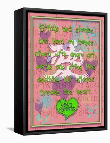 Sticks and Stones are Hard on Bones-Cathy Cute-Framed Premier Image Canvas