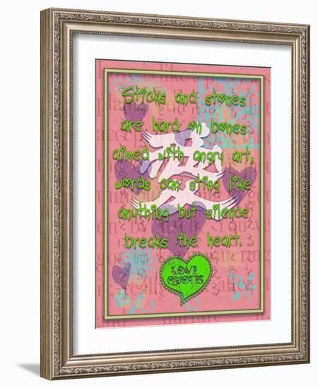 Sticks and Stones are Hard on Bones-Cathy Cute-Framed Giclee Print