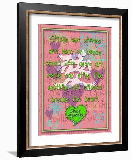 Sticks and Stones are Hard on Bones-Cathy Cute-Framed Giclee Print