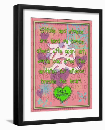 Sticks and Stones are Hard on Bones-Cathy Cute-Framed Giclee Print