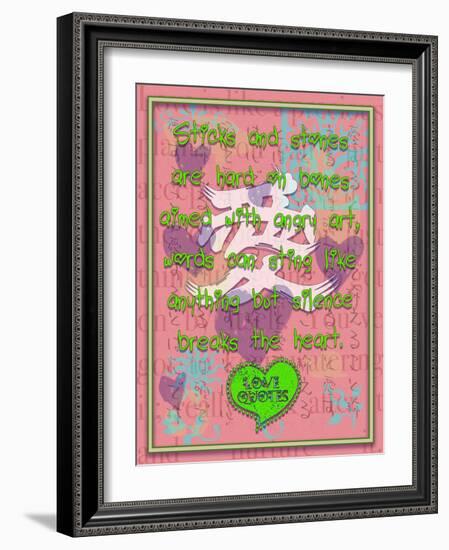 Sticks and Stones are Hard on Bones-Cathy Cute-Framed Giclee Print