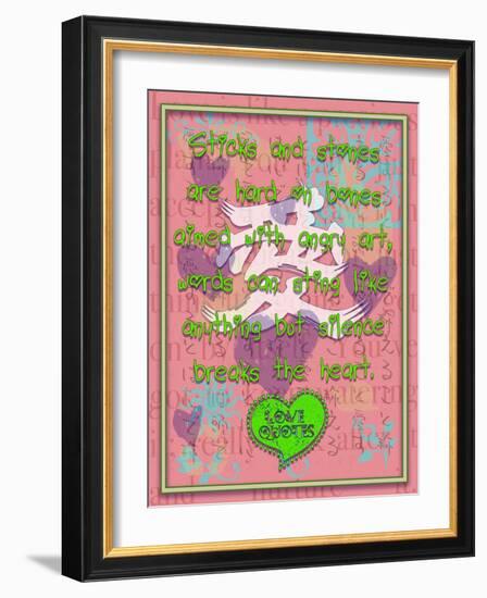 Sticks and Stones are Hard on Bones-Cathy Cute-Framed Giclee Print