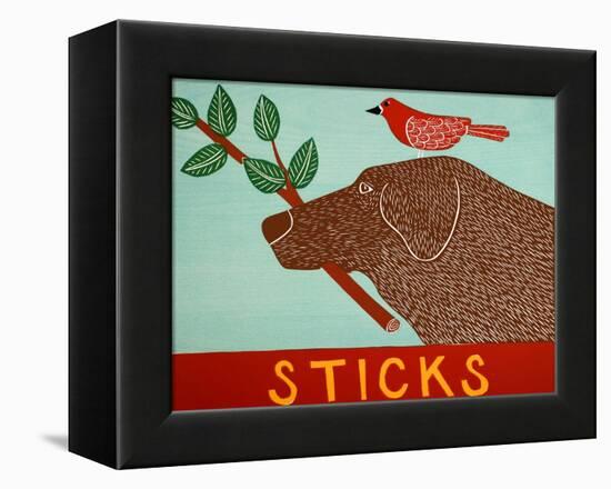 Sticks Choc-Stephen Huneck-Framed Premier Image Canvas