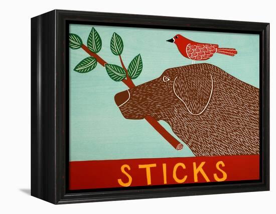 Sticks Choc-Stephen Huneck-Framed Premier Image Canvas