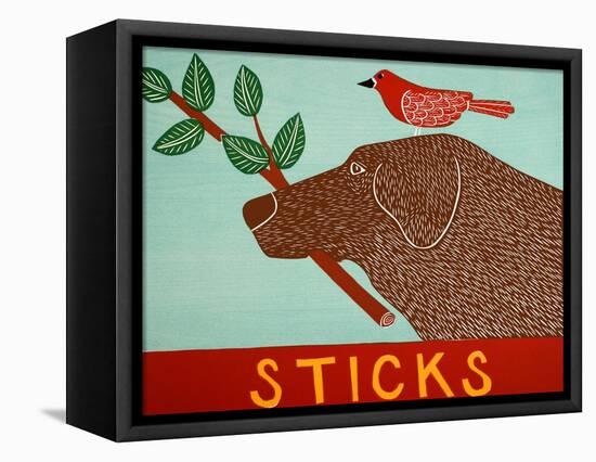 Sticks Choc-Stephen Huneck-Framed Premier Image Canvas