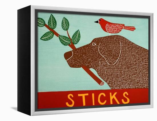 Sticks Choc-Stephen Huneck-Framed Premier Image Canvas