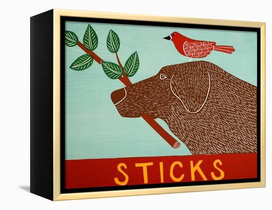Sticks Choc-Stephen Huneck-Framed Premier Image Canvas