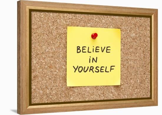 Sticky Believe In Yourself-Ivelin Radkov-Framed Stretched Canvas